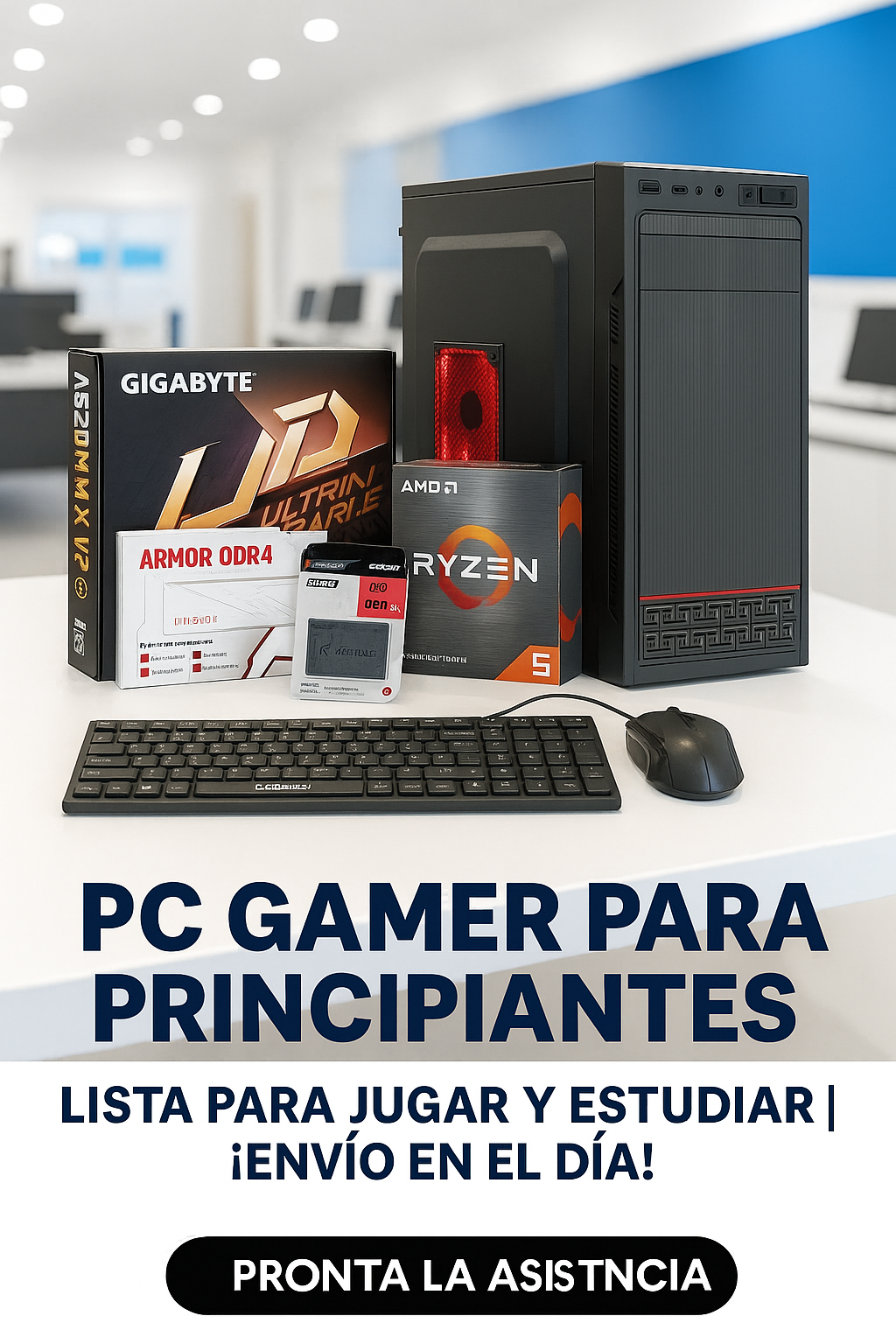 EMG Start AMD – Potencia con Ryzen 5 para Estudio y Gaming Ligero